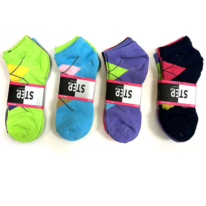 3 Pairs Women's Cotton Ankle Socks Casual Low Cut No Show Fashion Sport US 9-11