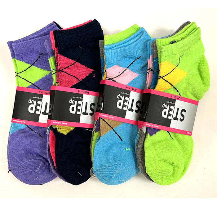 3 Pairs Women's Cotton Ankle Socks Casual Low Cut No Show Fashion Sport US 9-11