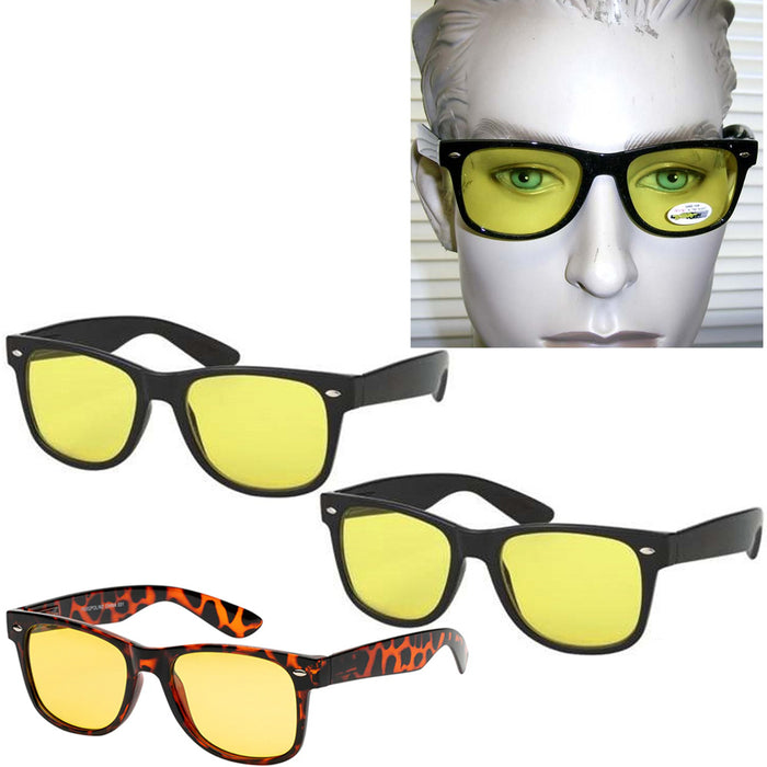 2PC Polarized Night Vision Driving Glasses Sunglasses Sport UV400 Safety Eyewear