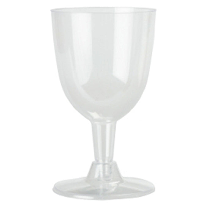 20 Plastic Wine Glasses Cups Clear Disposable Shatterproof Champagne Flute 5.5oz