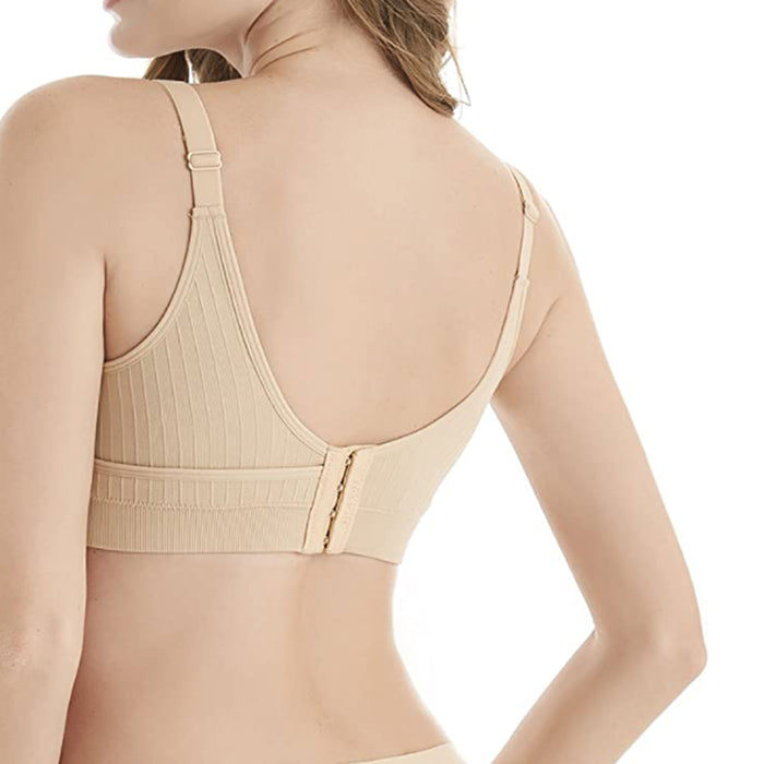 1 Pc Women's Nursing Bra Padded Adjustable Strap Comfort  Wire Free Stretch L-XL