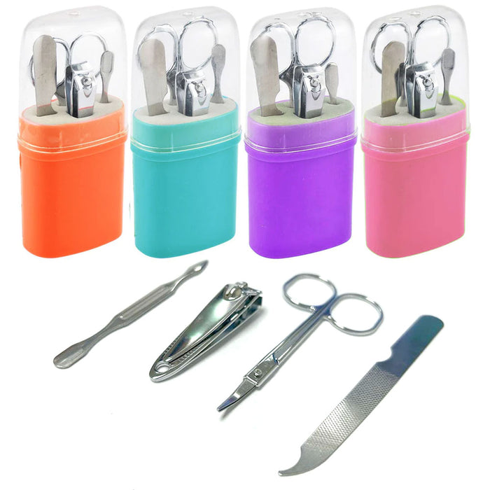 8 Pc Manicure Pedicure Nail Care Set Stainless Steel Grooming Kit Travel 2 Packs