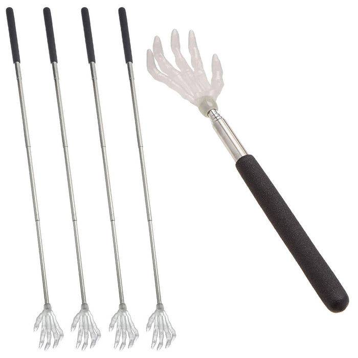4 Extendable Back Scratcher Claw Telescopic Hand Glow In The Dark Massager 22.5"