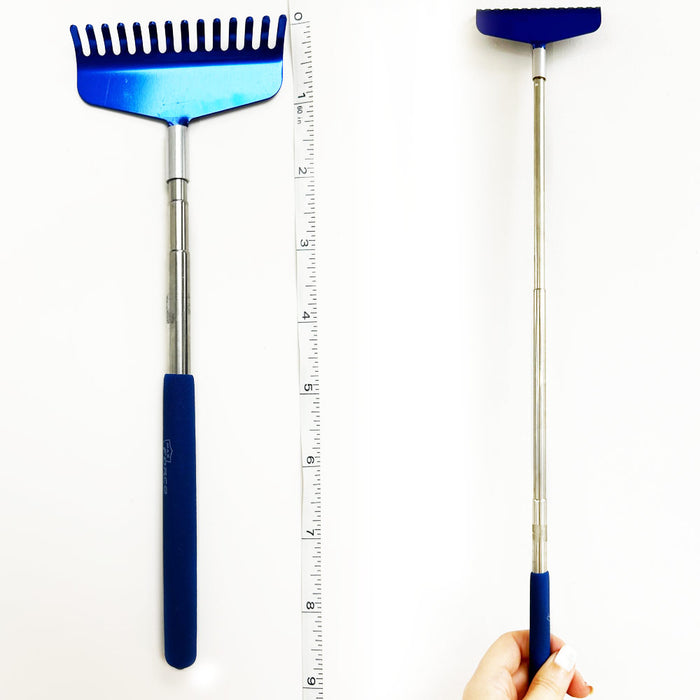 2 Jumbo Portable Extendable Back Scratcher Metal Stainless Telescoping Tool 18"