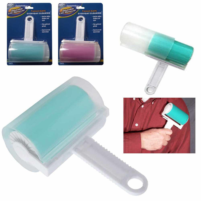 1 Reusable Sticky Picker Cleaner Lint Roller Pet Hair Remover Brush Dust Pet Car
