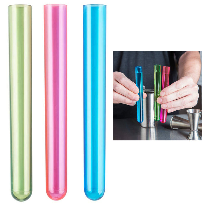100 Pc Test Tube Shooters Disposable Neon Shot Glasses Multi Color Party Drinks