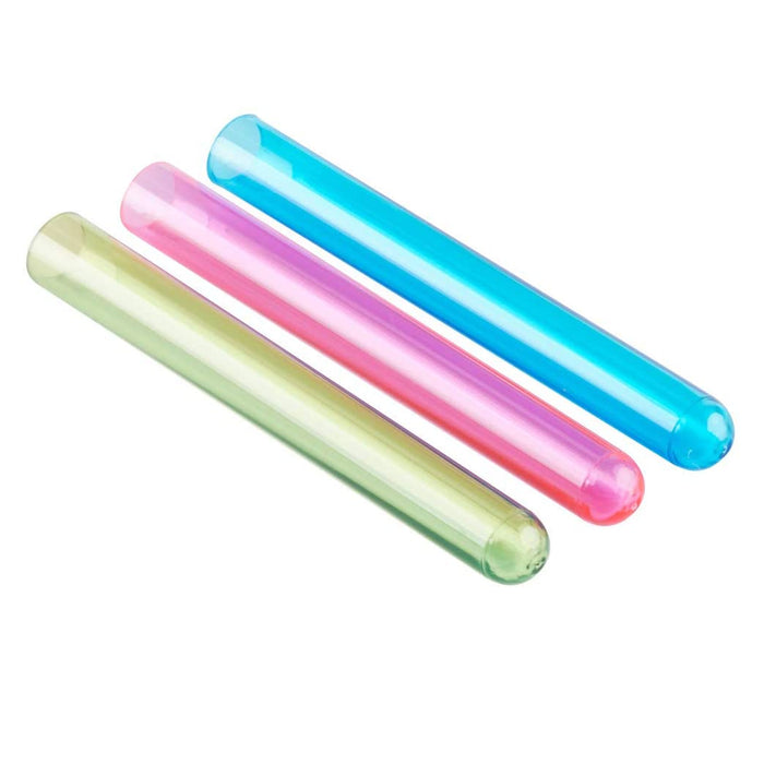 100 Pc Test Tube Shooters Disposable Neon Shot Glasses Multi Color Party Drinks