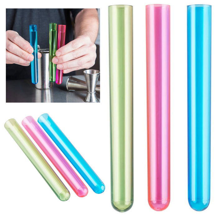 48 Disposable Neon Shot Glasses Multi Color Bar Party Drinks Test Tube Shooters