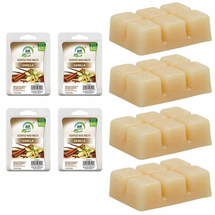 24 Scented Wax Cubes Vanilla Bean Fragrance Wax Melts Electric Home Warmer Tart
