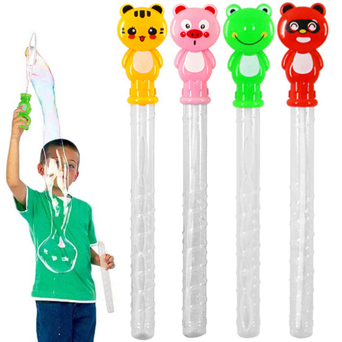 4 Pc Large Bubble Maker Wand Stick Blow Giant Soap Bubbles Solution Party Gift
