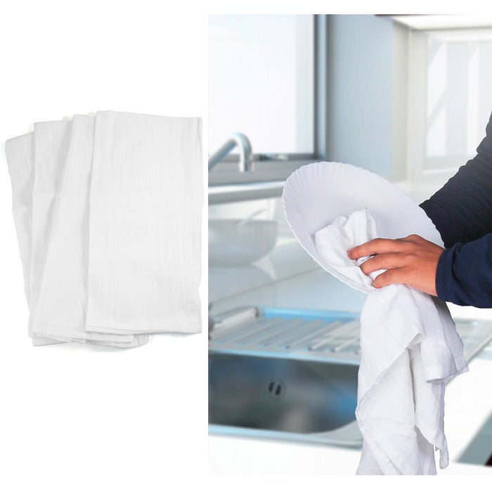 4 Pcs Microfiber Wipe Kitchen Dishes Towels Reusable Wash Cloths Soft Quick  Dry
