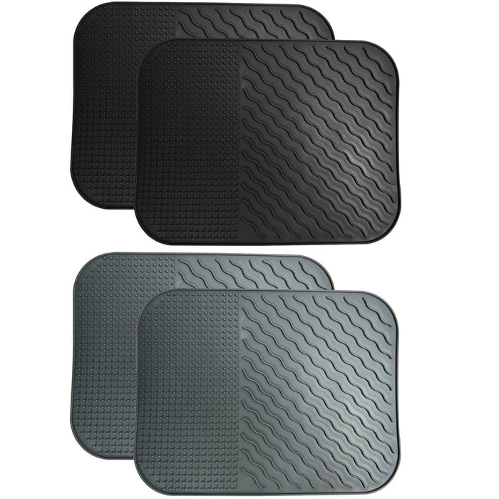 2 Silicone Dish Drying Mat Kitchen Counter Sink Drawer Liner 14X11 Eco Bpa Free