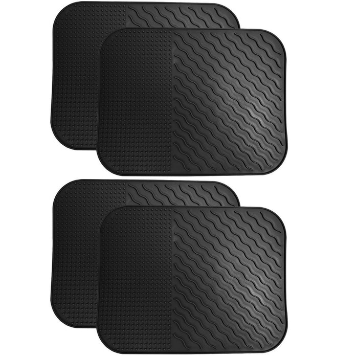 4 Silicone Non Slip Dish Mat Drawer Cabinet Shelf Liner Trivet 14"x11" BPA Free