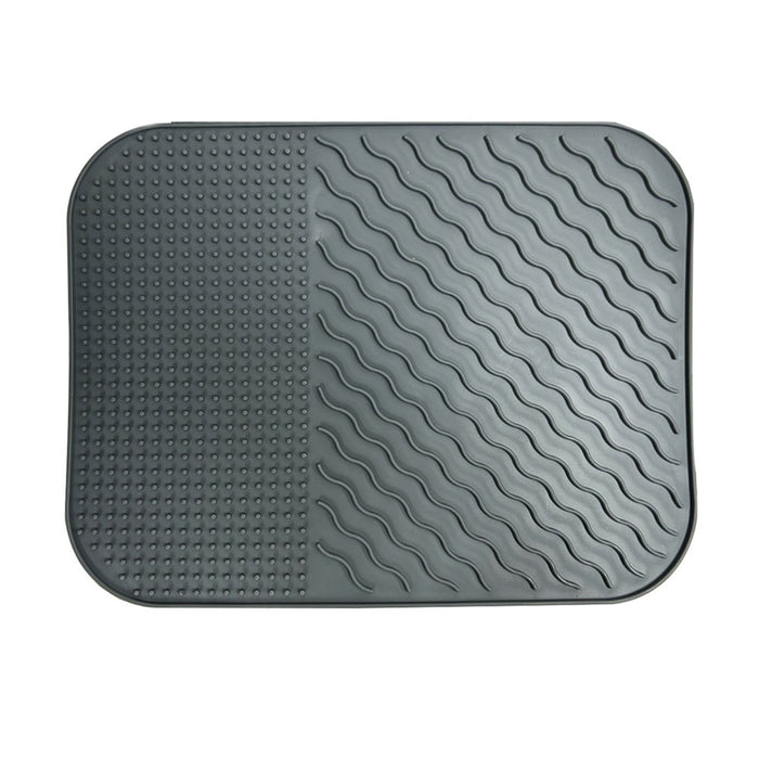 1 Non Slip Silicone Dish Mat Drain Pad Counter Trivet Multi Use BPA Free 14"x11"