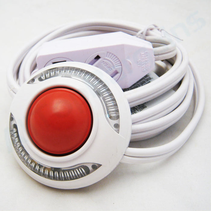 2 Pc Foot Switch Extension Cord ON/OFF Plug 9ft 2-Prong 3 Outlet Lighted Pedal