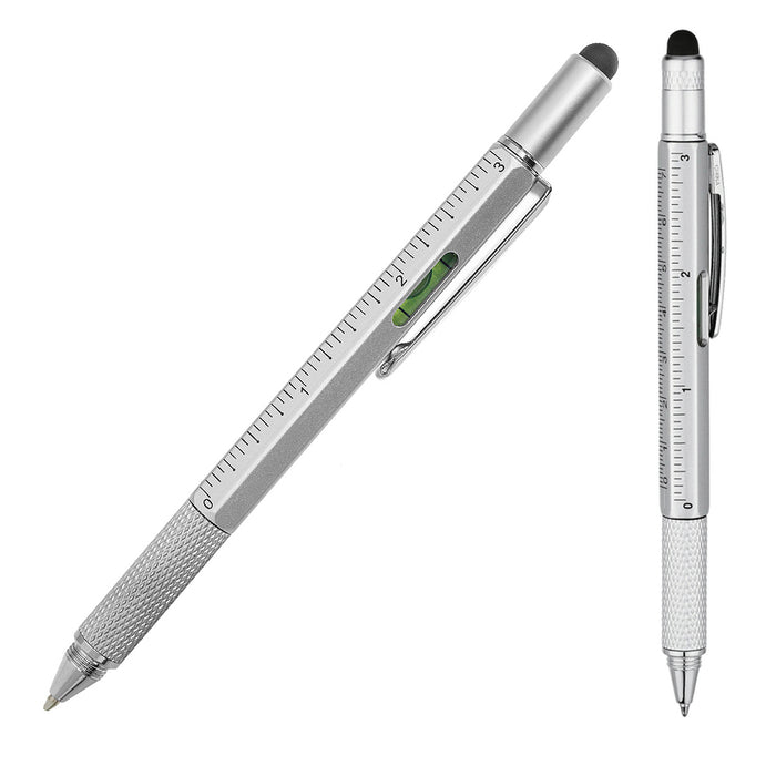 4 Pc Precision Pen 5-In-1 Stylus Level Screwdriver Ruler Fluid Architect Colors