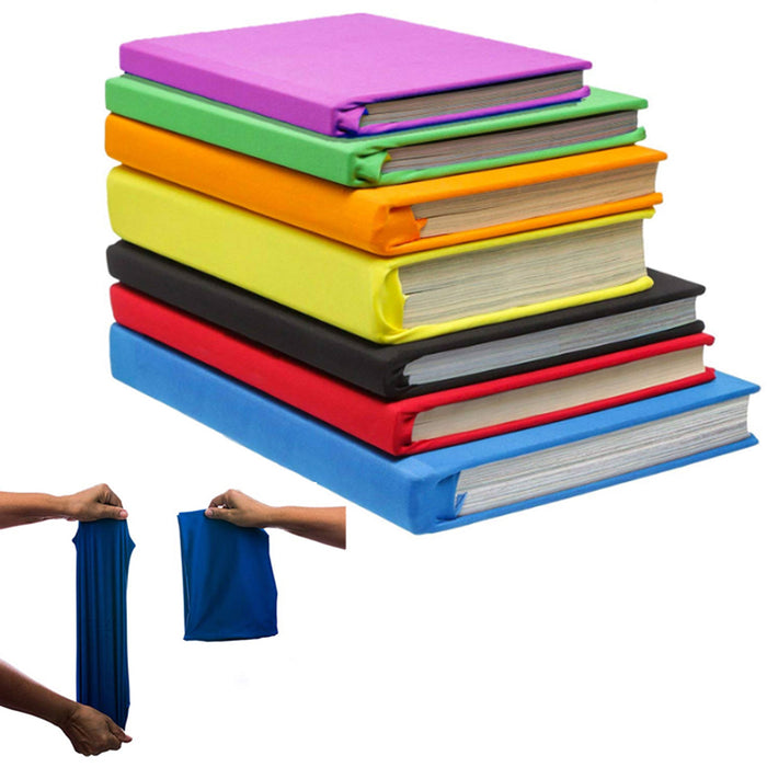 2 Stretchable Book Covers Classroom Textbook Protection Colors Washable Reusable