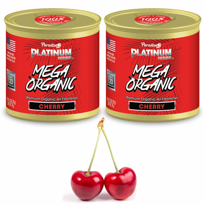 2 Paradise Mega Organic Air Freshener Fiber Can Long Lasting Aroma Scent Cherry