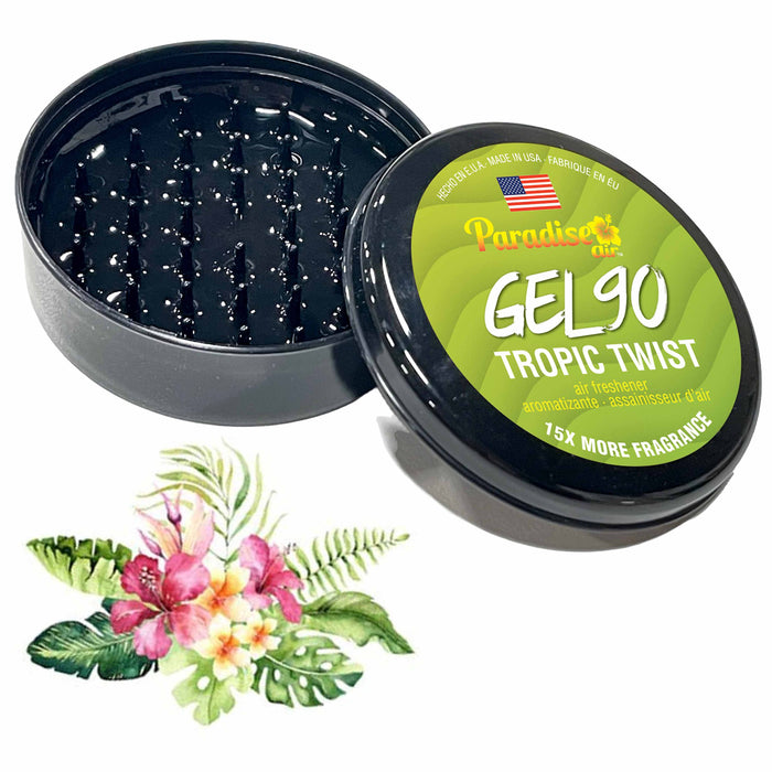 4 Pc Paradise Gel Air Freshener 90 Days Lasting Aroma Car Fragrance Scent Tropic