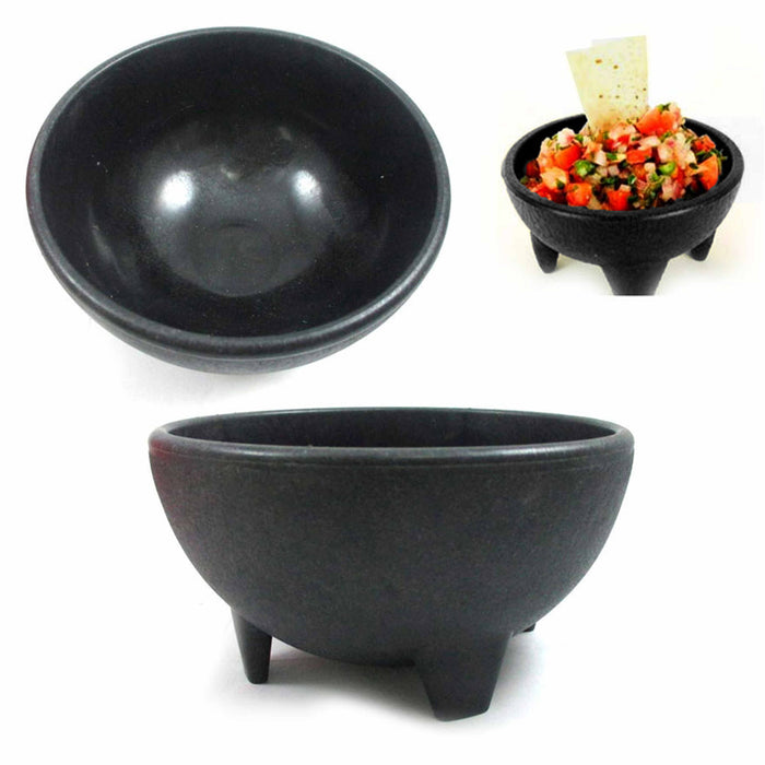 6 Set Salsa Bowls Party Guacamole Molcajete Serving Dish Mexican Chips Halloween