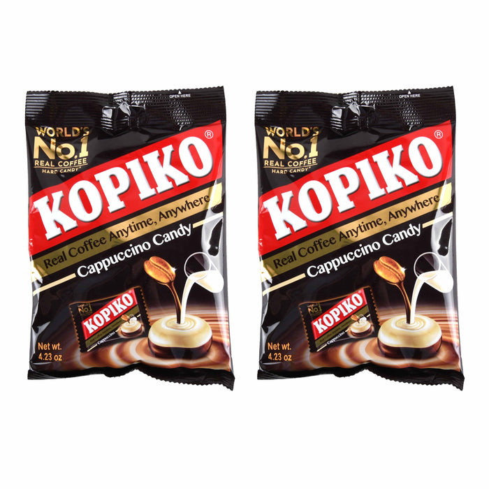 2 Bags Kopiko Cappuccino Candy Real Coffee Hard Candies Sucker Rich Flavor Treat