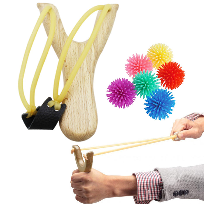 1 Wooden Slingshot High Velocity Toy Classic Hunting Outdoor Game Adult Kid Gift
