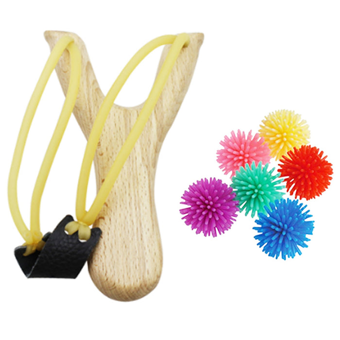 4 Classic Sling Shot High Velocity Wooden Toy Catapult Slingshot Gift Kids Party