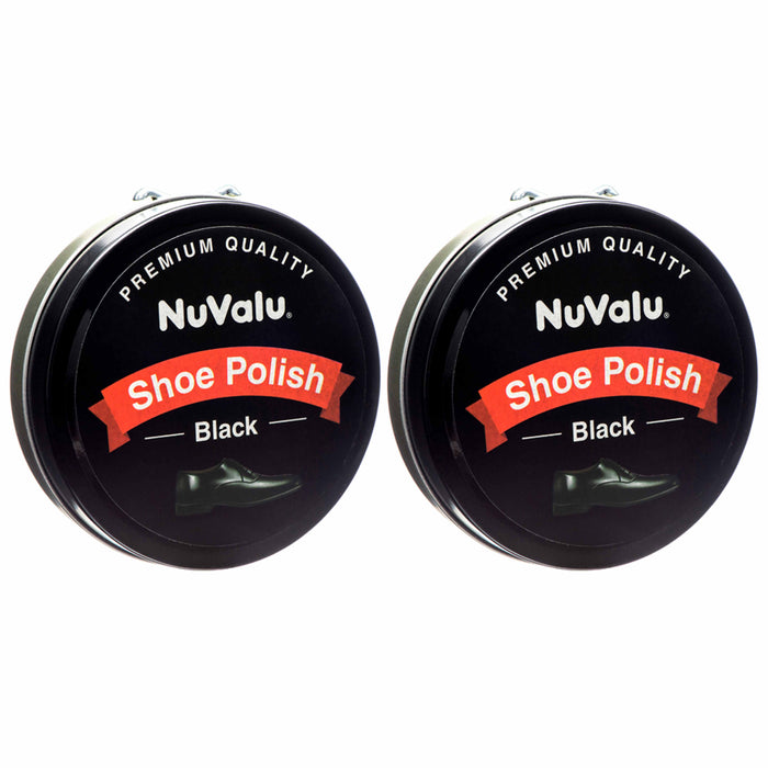 2 Pack Boot Shoe Polish Black Premium Wax Protects Shines Leather Boots 5.6 oz
