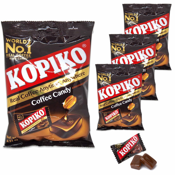 4 Bags Kopiko Real Coffee Candy Gourmet Java Hard Candies Premium Creamy Flavor