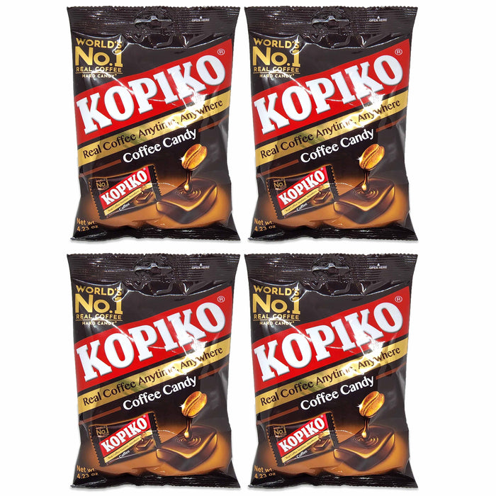 4 Bags Kopiko Real Coffee Candy Gourmet Java Hard Candies Premium Creamy Flavor