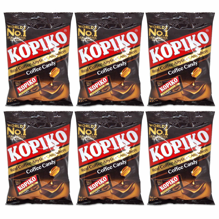 6 Bags Kopiko Real Coffee Candy Java Flavor Hard Candies Premium Rich Gourmet