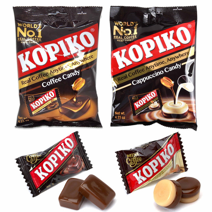 2 Bags Kopiko Real Coffee Candy Cappuccino Hard Candies Rich Creamy Flavor Treat