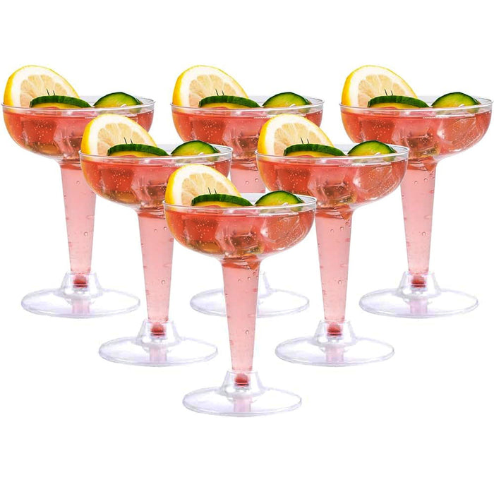 20 Disposable Martini Champagne Glasses Wine Cup Plastic Party Flute Clear 4.5oz