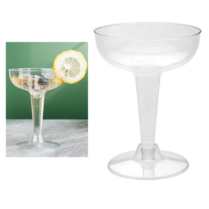 20 Disposable Martini Champagne Glasses Wine Cup Plastic Party Flute Clear 4.5oz