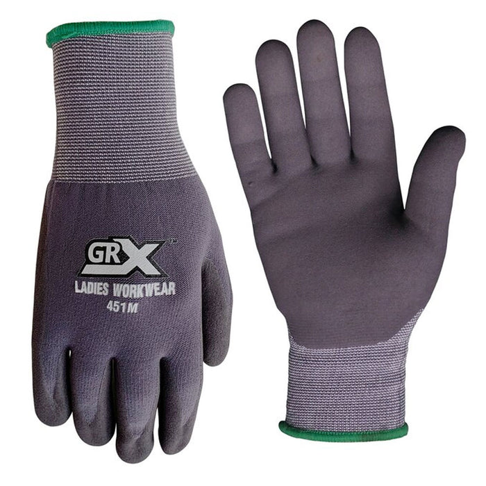 2 Pairs Ladies Breathable Work Gloves Microfiber Nitrile Safety Seamle —  AllTopBargains