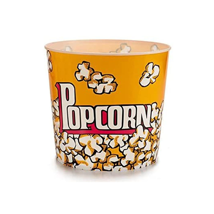 1 Retro Style Reusable Popcorn Bowl Plastic Container Movie Theater Bucket 8.5"