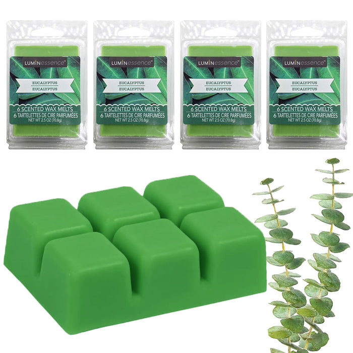 4 Pack Cube Wax Melts Tarts Eucalyptus Scented Candle Warmers Fragrance 2.46oz