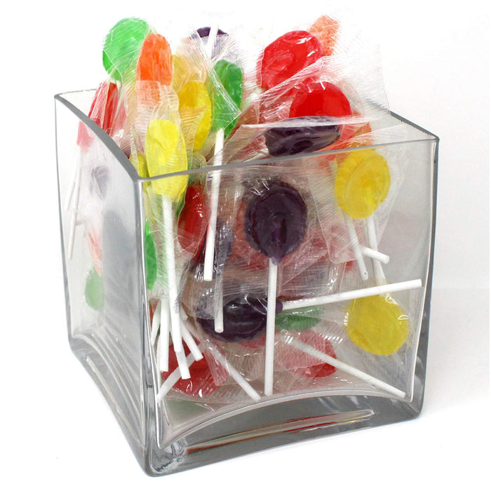 2 Bags Hard Candy Assorted Pops Flavor Sucker Flat Lollipops Sweet Candies 3.5oz