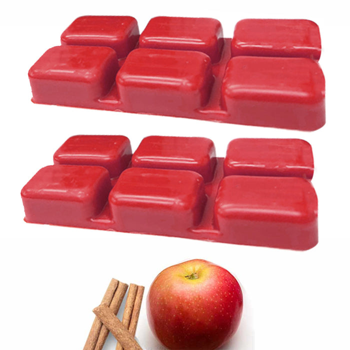 2 Pack Apple Cinnamon Wax Melts Warmer Aromatherapy Fragrance 12 Cubes 5 Ounces