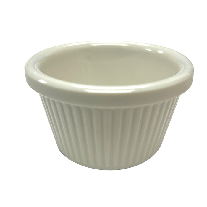8 White Mini Ramekins Condiment Saucers Melamine BPA Free Bowl Dish Souffle Cups