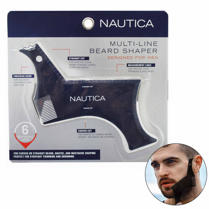 2 Men Beard Shaping Tool Multi-Line Trimming Shaper Lineup Template Comb Goatee