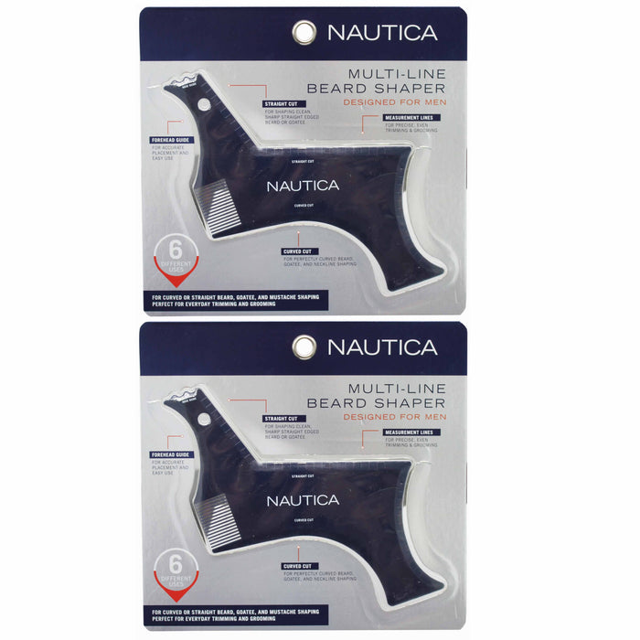 2 Men Beard Shaping Tool Multi-Line Trimming Shaper Lineup Template Comb Goatee
