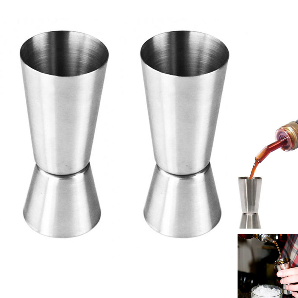 Jigger In Acciaio Inox 2 In 1 – Doppia Parete, 28.3 E 56.7 Grammi – Perfetto Per Barman E Cocktail Fatti In Casa