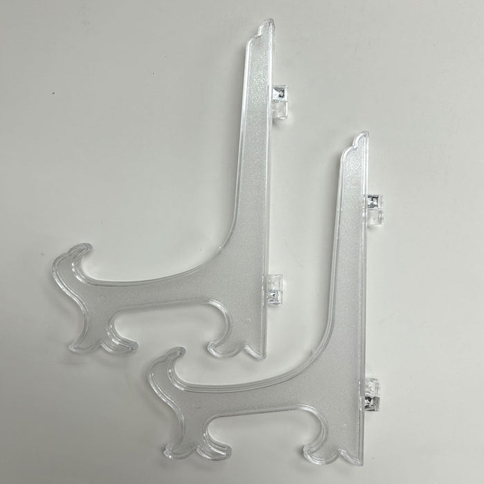 4 Display Stand Clear Acrylic Easel Home Decor Picture Frame Plate Holder 8 5/8"