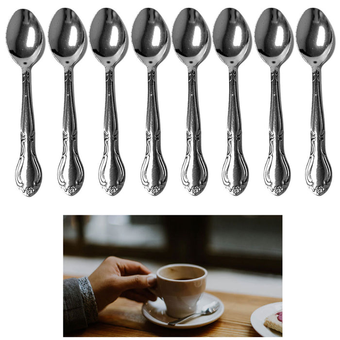 24 Pc Stainless Steel Teaspoon Set Flatware Silverware Cutlery Coffee Tea Spoons
