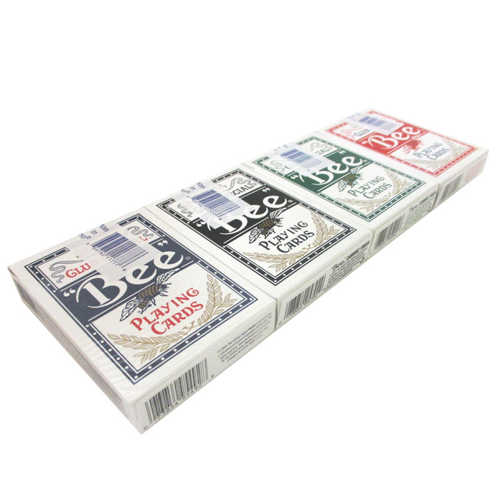 1 Pk Deck Bee Casino USED Standard Poker Playing Cards Pro Red Deck Sealed Box