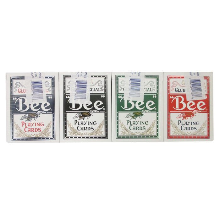 1 Pk Deck Bee Casino USED Standard Poker Playing Cards Pro Red Deck Sealed Box