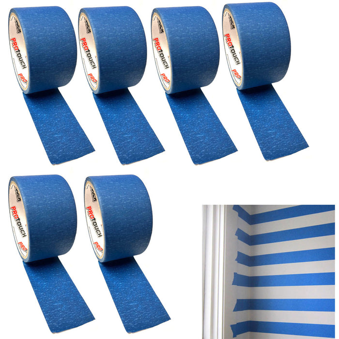 6 Rolls Multi Surface Painters Masking Paint Tape Arts Crafts 1.89" x 10 Yd Blue