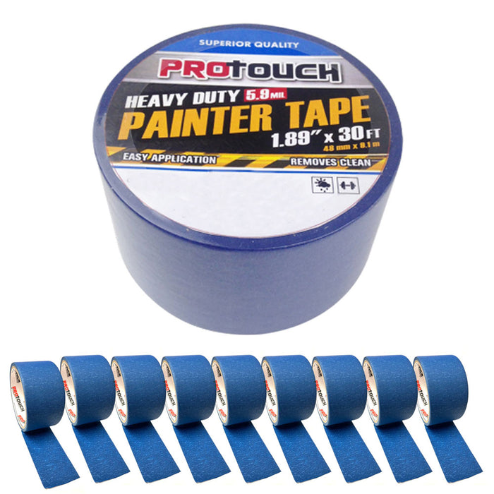 9 Rolls Painters Masking Paint Tape Blue 1.89"x10Yd Multi Surface Premium Grade