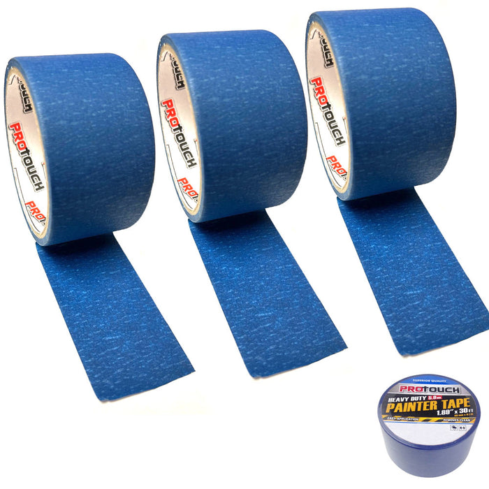 3 Rolls Painters Blue Masking Paint Tape 1.89"x10Yd Multi Surface Premium Grade